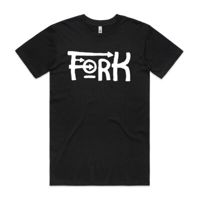 Fork Tee Unisex Black  Thumbnail