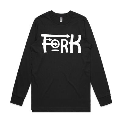 Fork LS Tee Unisex Black Thumbnail